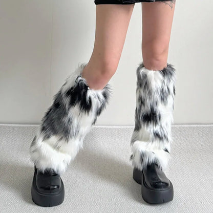 Gothic Imitation Dog Hair Plush Sock