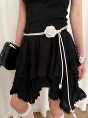 Bohemian Gothic Floral Rope Belt