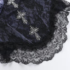 Velvet Patchwork Strappy Corset