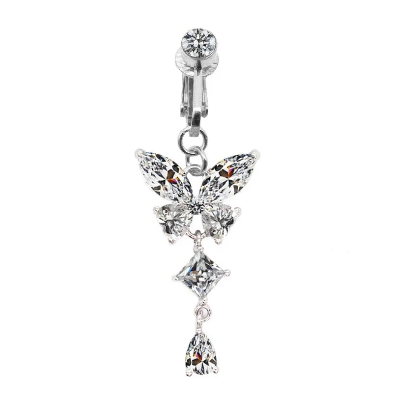 Fashion Butterfly Gothic Fake Belly Ring