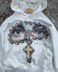 Gothic Eyes Print Sports Hoodie