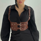 Fashion Gothic Punk Wide Waist Belt