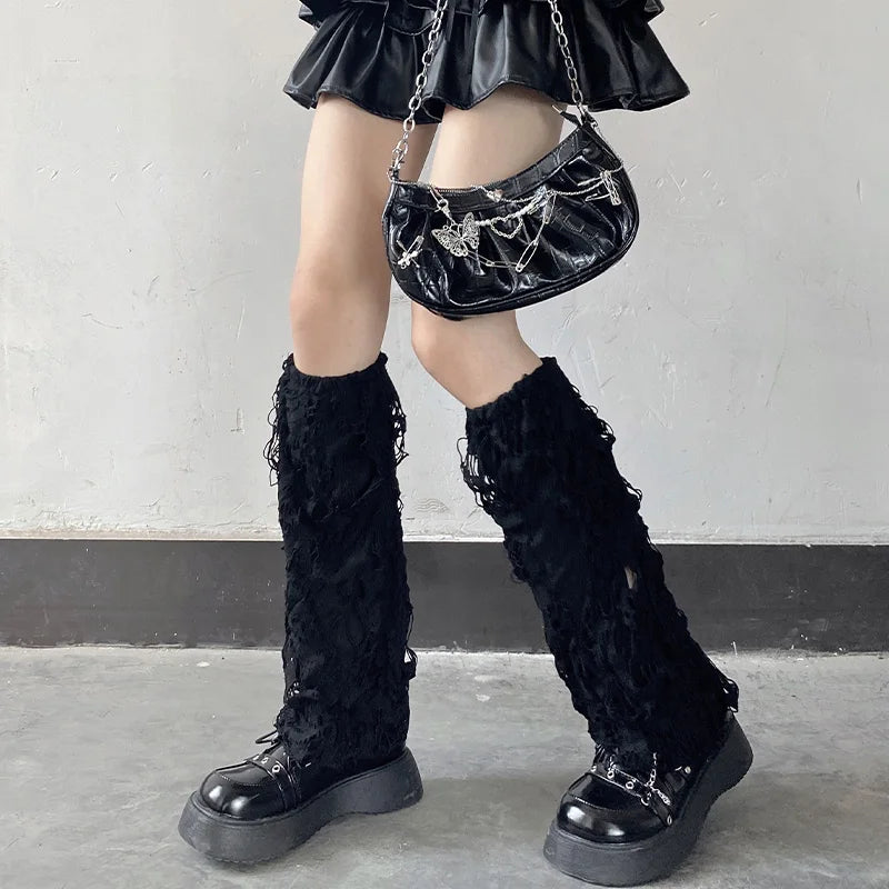 Gothic Ripped Punk Leg Sock