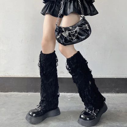 Gothic Ripped Punk Leg Sock