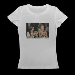 Gothic Star Print Crop Cotton T-shirt