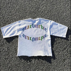 Y2K Lips Teeth Graphic Printed Cotton T-shirt