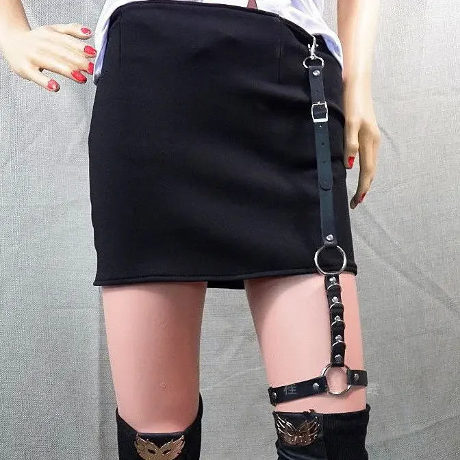 PU Gothic Leather Hip Hop Punk Belt