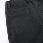 Metal Button Straight Leg Pants