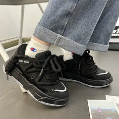 Black Gray Gothic Chunky Sneaker