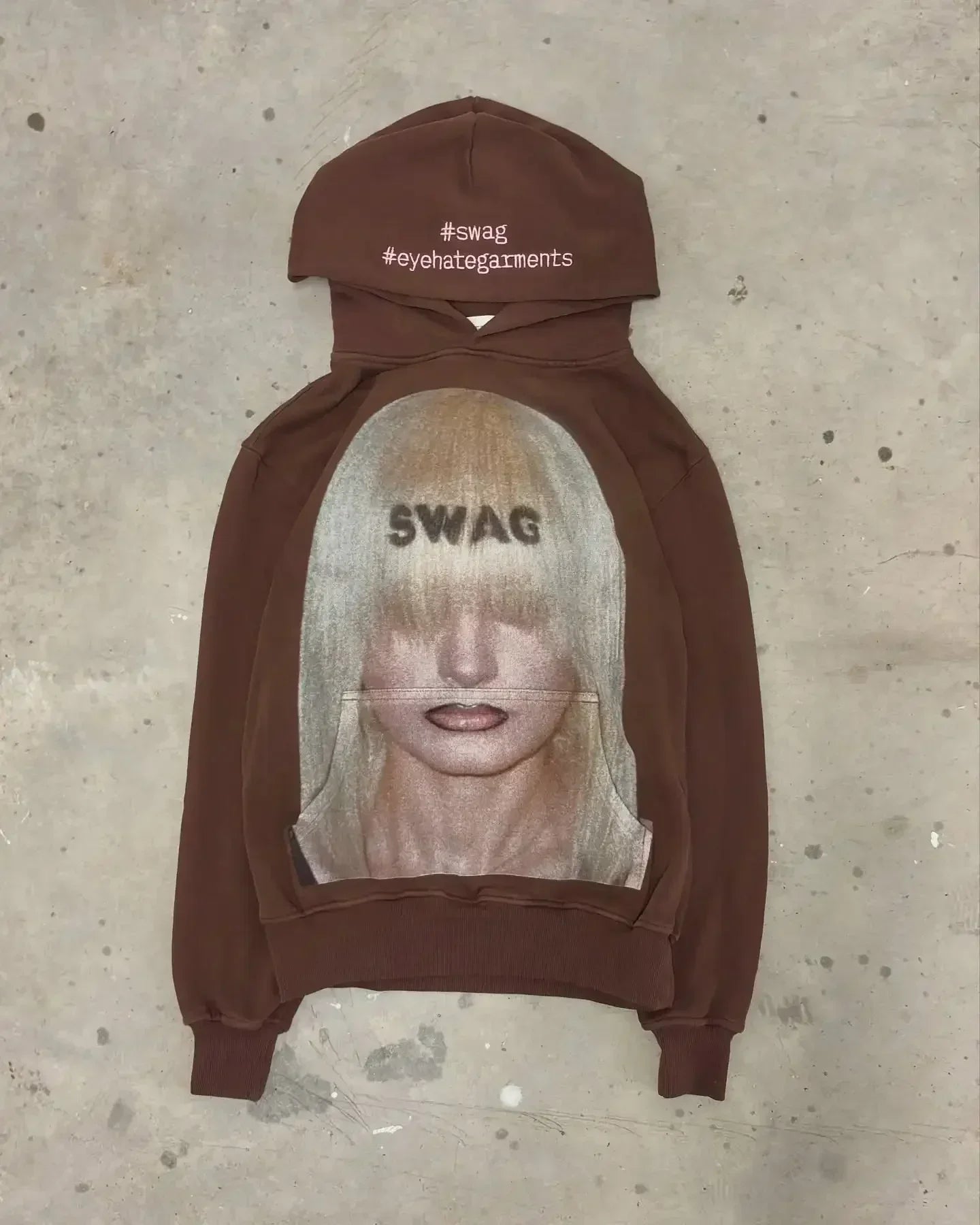 Gothic Grunge Graphic Print Hoodie