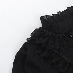 Gothic Lace Short Sleeve Blouse