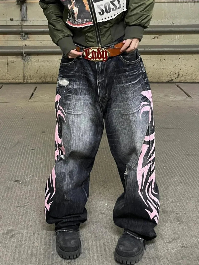Washed Blade Print Gothic Pant Main image