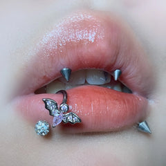 Delicate Bat C-shaped Lip Stud