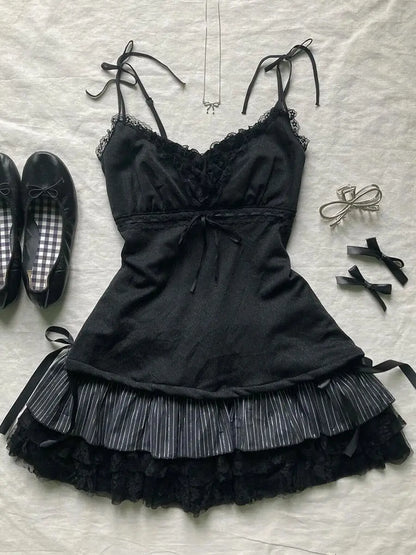 Bow Punk Casual Cute Mini Skirt