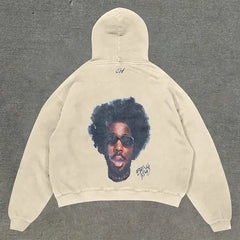 Gothic Skull Pattern Zipper Hoodie