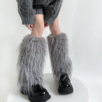 Gothic Harajuku Faux Fur Plush Sock