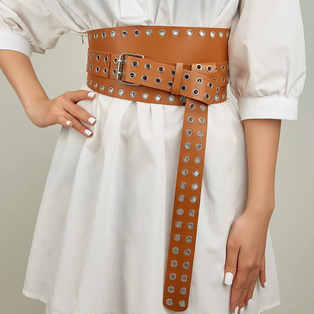 Hip Hop Gothic Punk Rivet Waistband Belt
