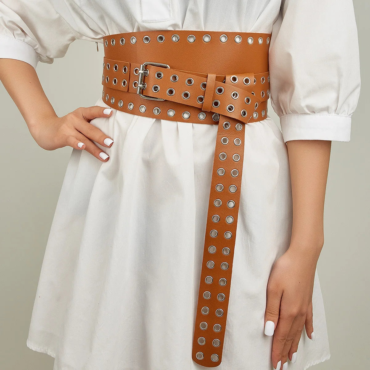 Hip Hop Gothic Punk Rivet Waistband Belt