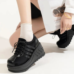 Vintage Gothic Lace-Up Platform Sneaker
