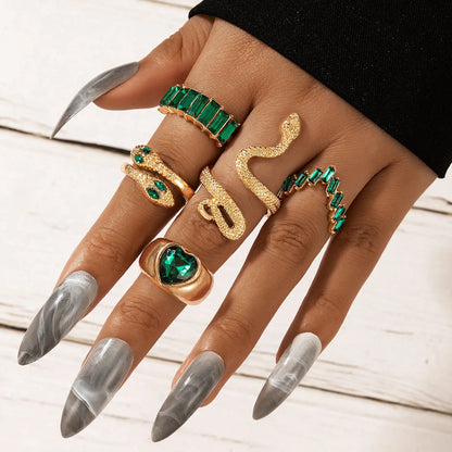 Vintage Long Gothic Snake Ring