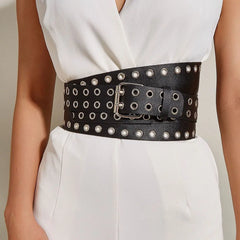 Hip Hop Gothic Punk Rivet Waistband Belt