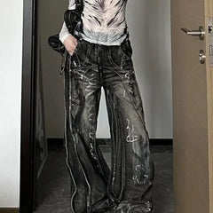 Vintage Graffiti Loose Pants