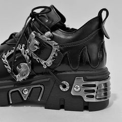 Punk Gothic Motorcycle Platform Sneaker