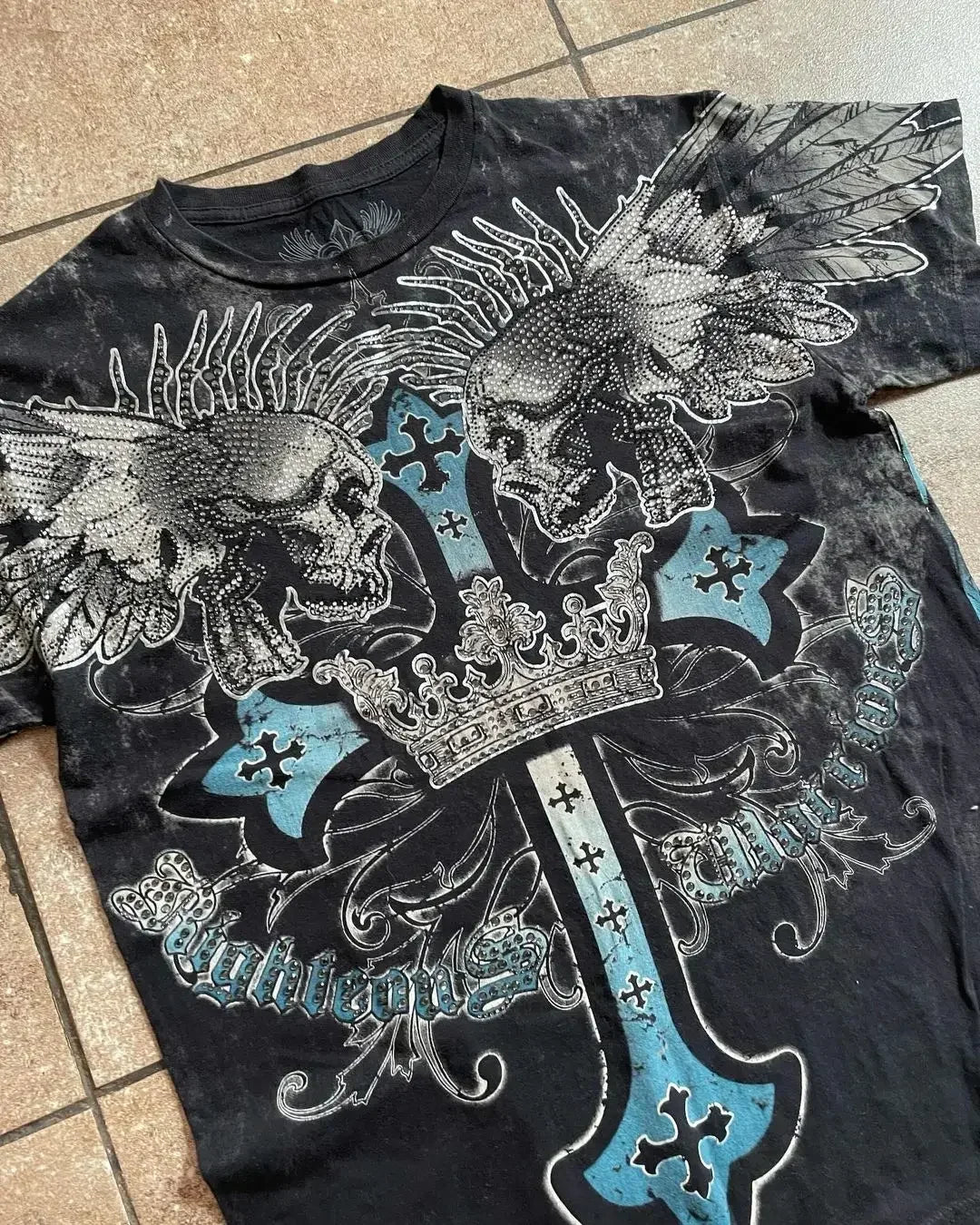 Americana Print Slim Fit Cotton T-shirt
