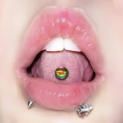 Multi-Color Glitter Bright Film Tongue Ring