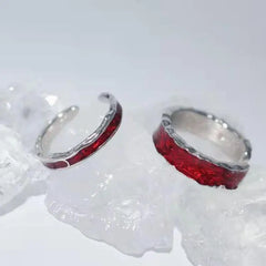 Y2K Red Drip Oil Gothic Ring