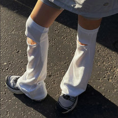 Gothic Hollow Punk Letter Sock