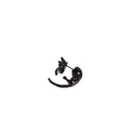 Silver Thorns Hoop Five-Pointed Star Earring