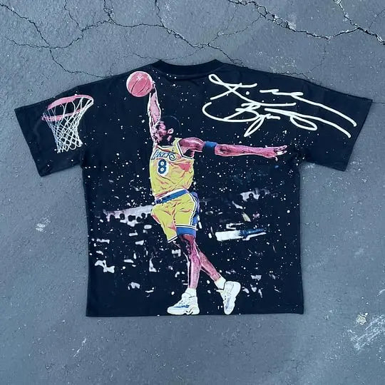 Hip Hop Basketball Character Graphic T-shirt Secondary image