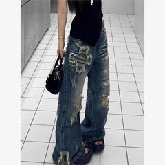 Vintage Washed Wide Leg Pants