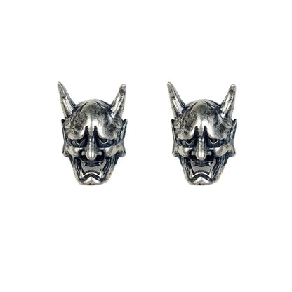 Gothic Skull Stainless Steel C Shape Earring