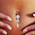 Classic Zircon Drop Gothic Belly Ring
