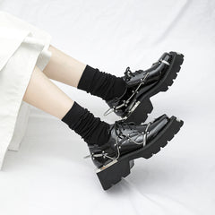 Black Platform Loafer Party Sneaker