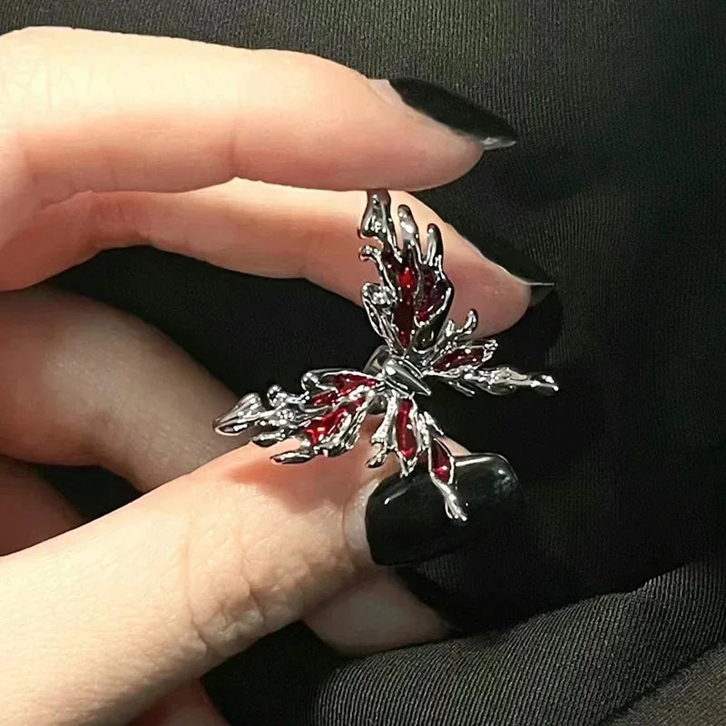 Gothic Black Rose Ring