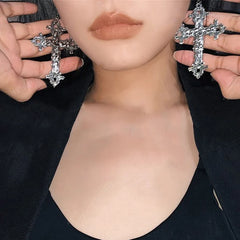 Vintage Cross Gothic Punk Dangle Drop Earring