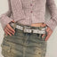 Y2K Gothic White Jeans Waist Belt