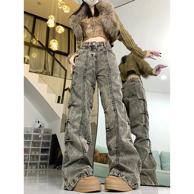 Grey Gothic Vintage 90s Aesthetic Pant Main image