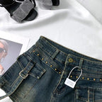Cargo Pocket Denim Shorts