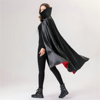 Lace-Up Stand Collar Cloak