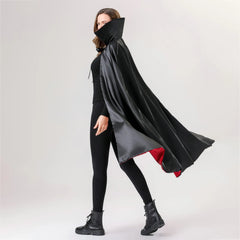 Lace-Up Stand Collar Cloak