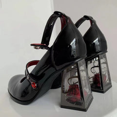 Ankle Strap Mary Jane Punk Gothic High Heel