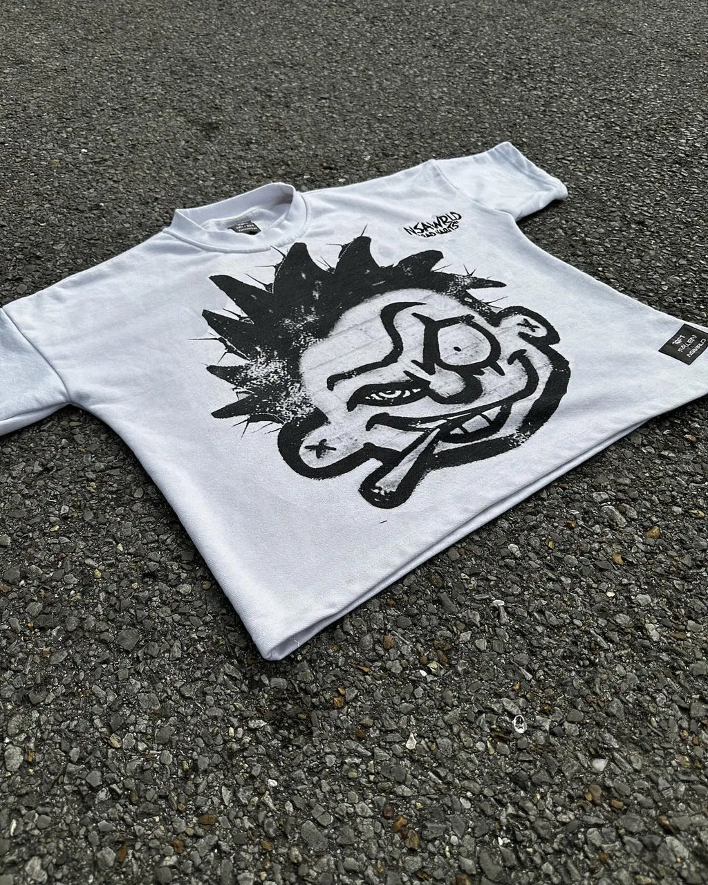 Y2K Punk Hip Hop Cartoon Portrait Graphic T-shirt