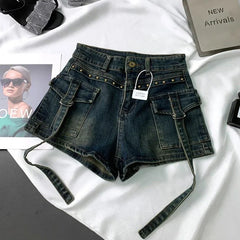 Cargo Pocket Denim Shorts