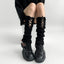 Gothic Knitted Strappy Warm Sock