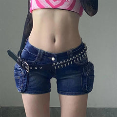 Unisex Punk Gothic Bullets PU Leather Belt