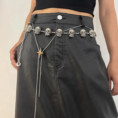 Punk Gothic Skull Waist Belt